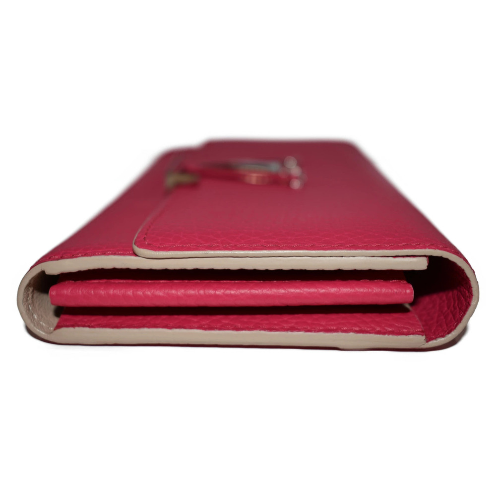 LOUIS VUITTONPortefeuille Capucines Pink Leather Long Wallet LV - Picture 4 of 10